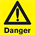 Danger triangle 90x90