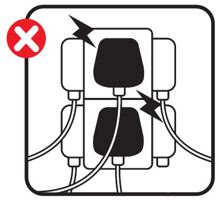 never overload electrical sockets